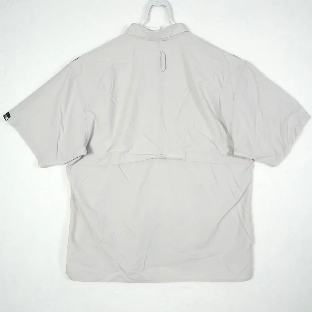The North Face Button Shirt Mens Size Large Gray Vented Performance Outdoor Hike